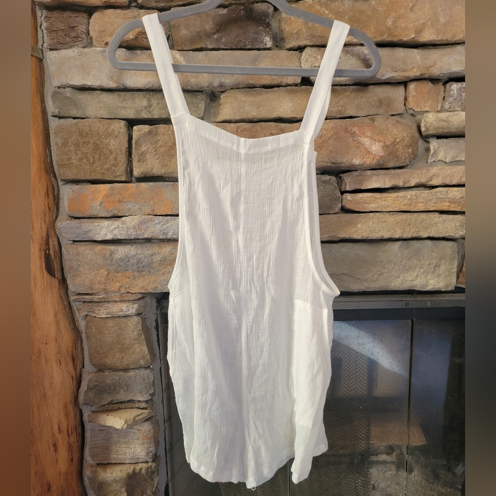2 Cover-ups Black ETCYY Dress and White Overall Style Both Size Large - Picture 9 of 13